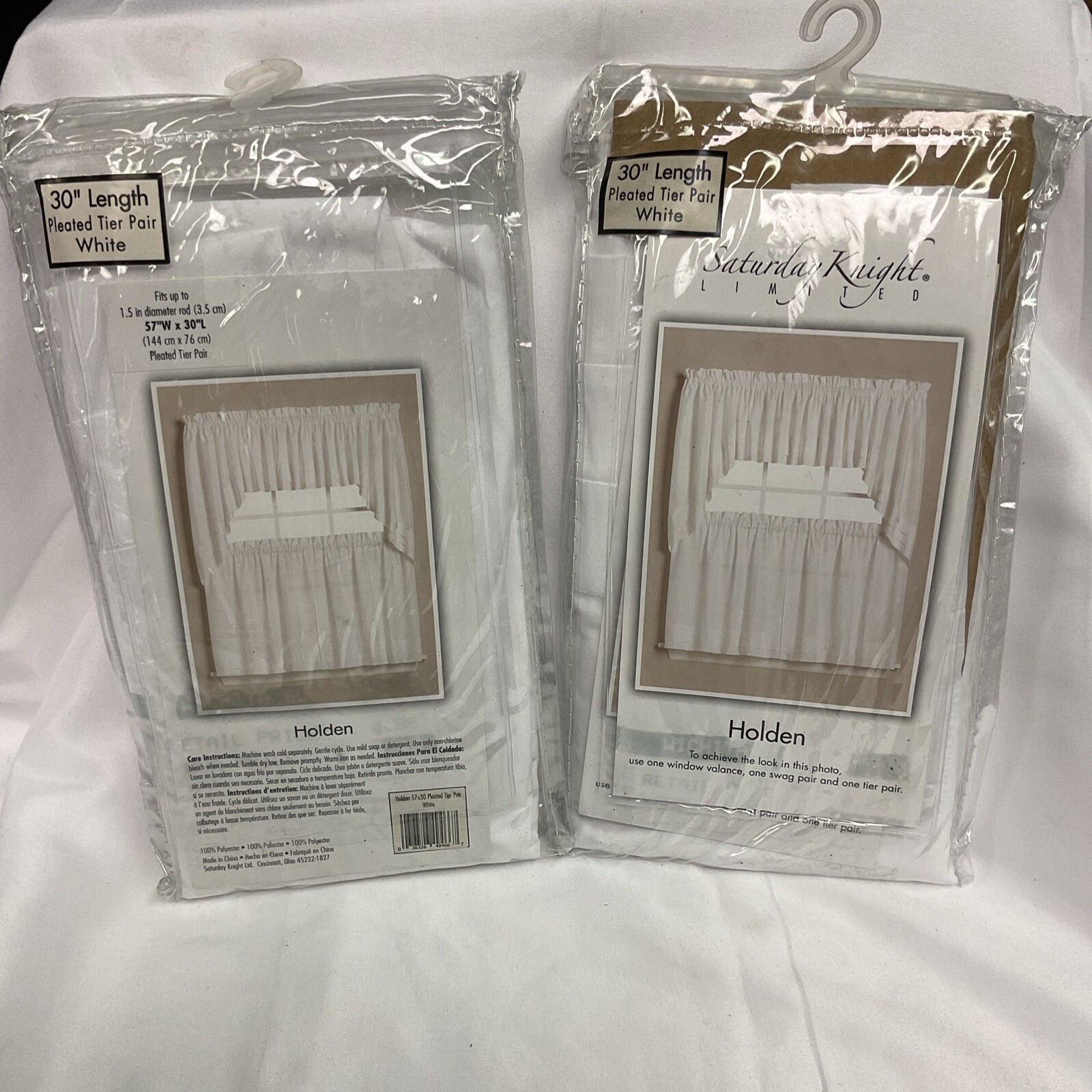 Saturday Knight Pleated Tier Pair 57” X 30” – Set Of 2