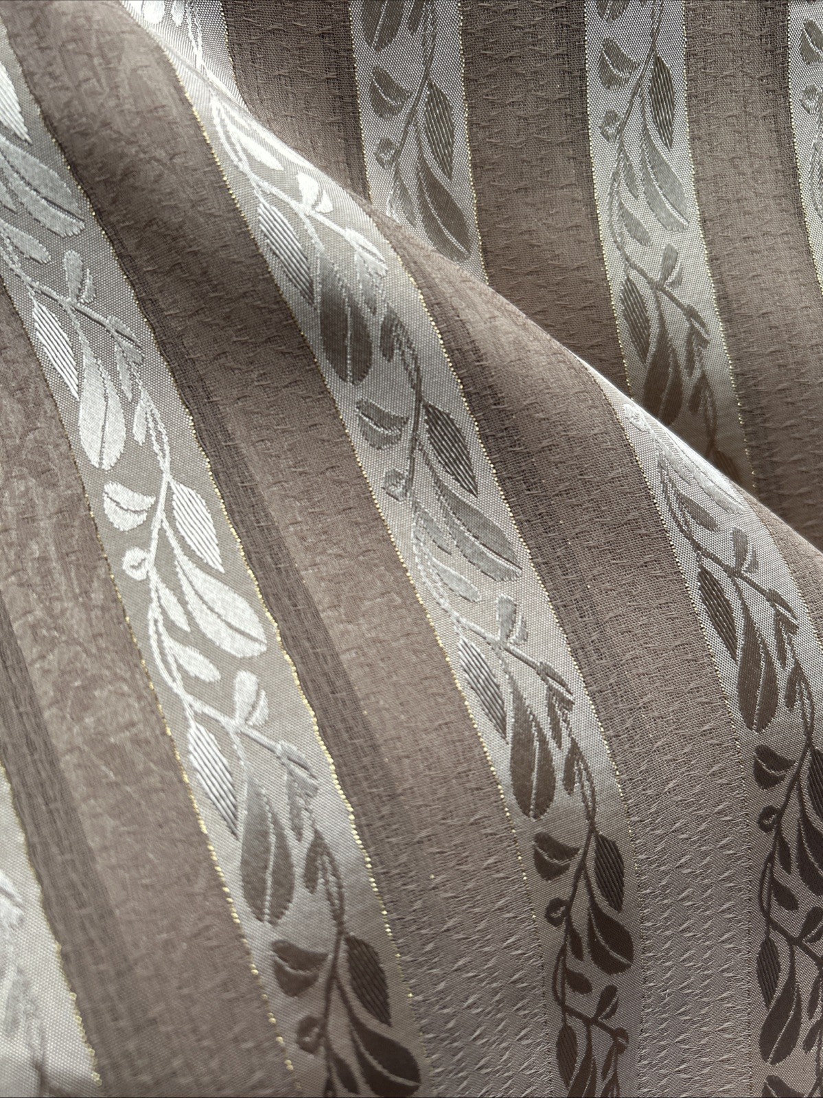 Croscill Gold Pole Top Panels Pair 40x 180 Metallic Thread Semi Sheer Elegant