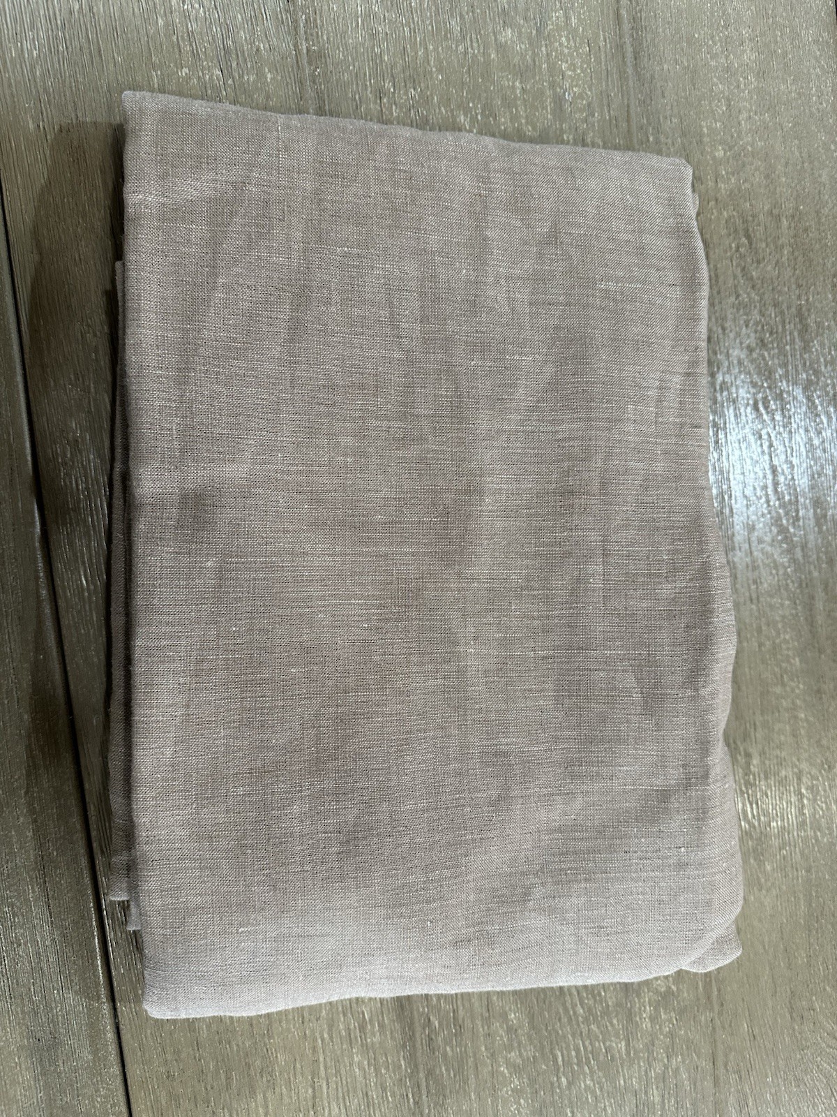 West Elm European Flax linen Sandstone Melange 48×84 ONE PANEL