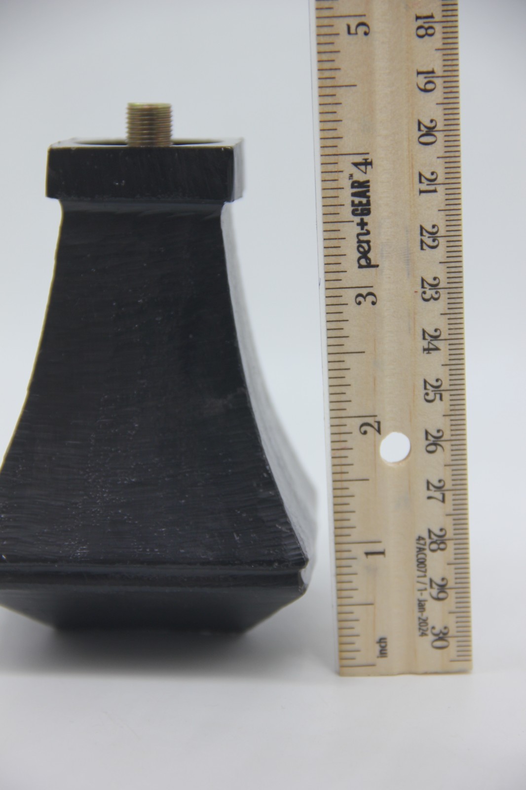 Pottery Barn Cast Iron Square Finials Set Of 2 NWOB Black Heavy