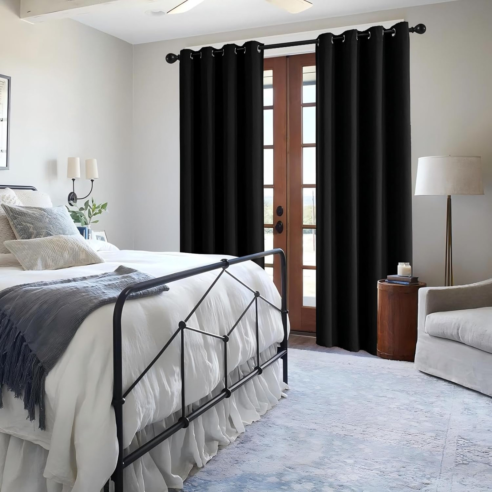 Blackout Curtains for Bedroom and Living Room Grommet Thermal Insulated Room