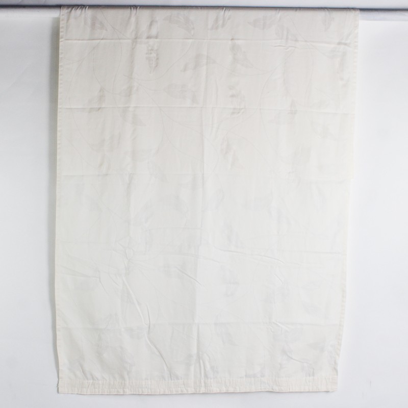 Lot Of 2 Unbranded Matching White Curtain Panels Subtle Leaf Pattern 44″ x 71″