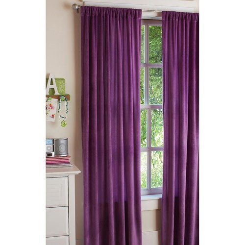 NEW Your Zone Plush Window Curtain in Berry Purple 42×84