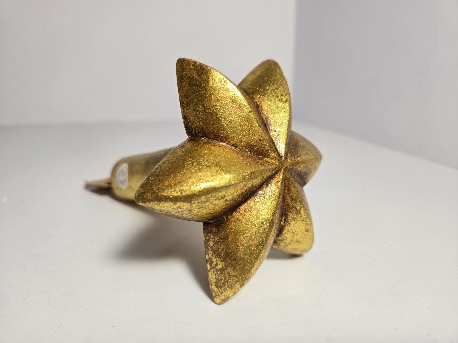 Gold Star Curtian Tiebacks Decorative Drape Holdbacks Antique Finish NOS