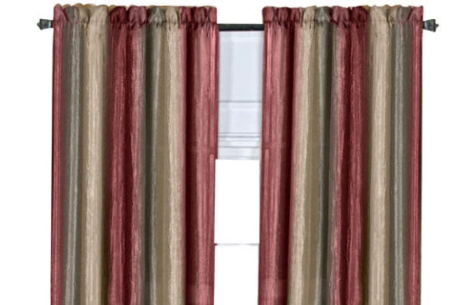 Ombre Panel Light Filtering Semi-Sheer Window Curtain – 84 Inch Length, 50 In…