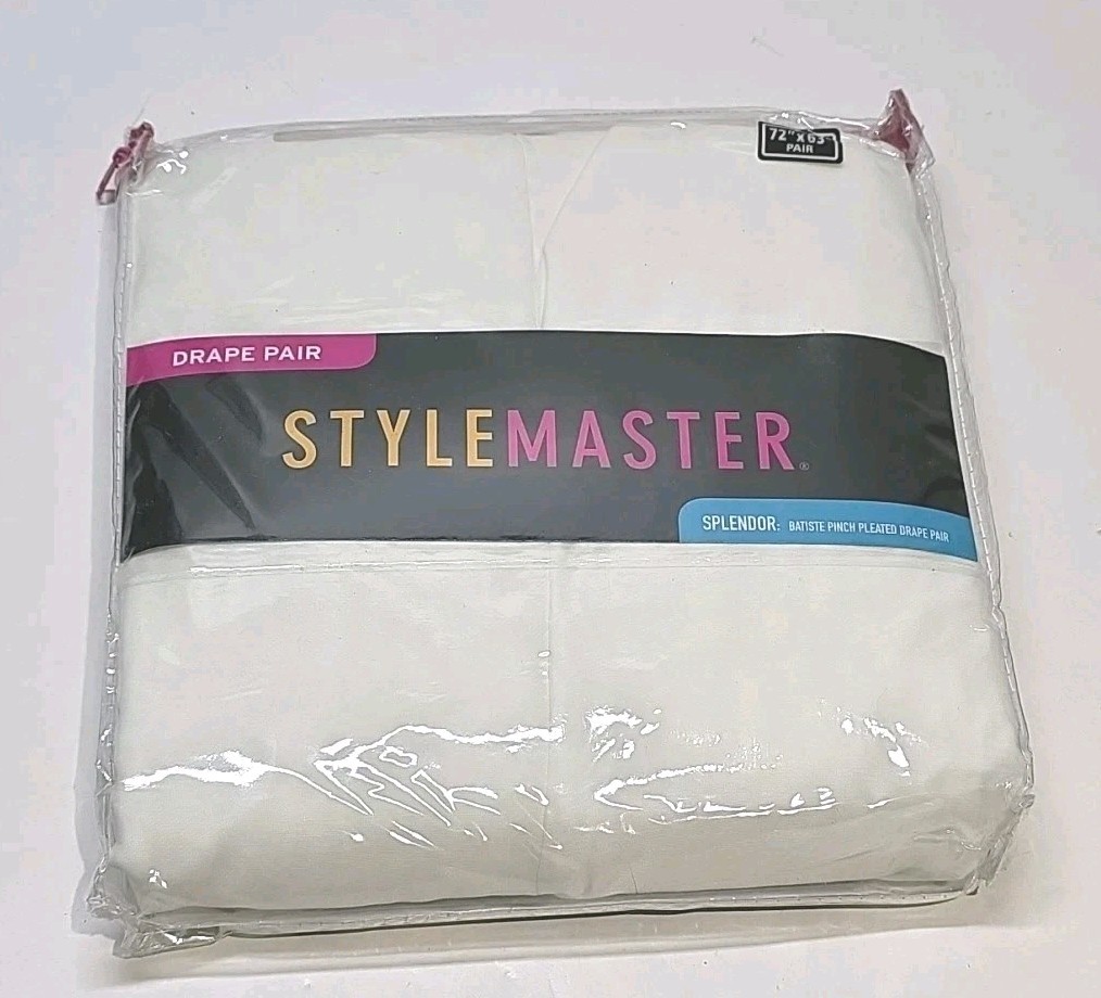 StyleMaster Splendor Pinch Pleat Drape Pair 72” W By 63” L Beige