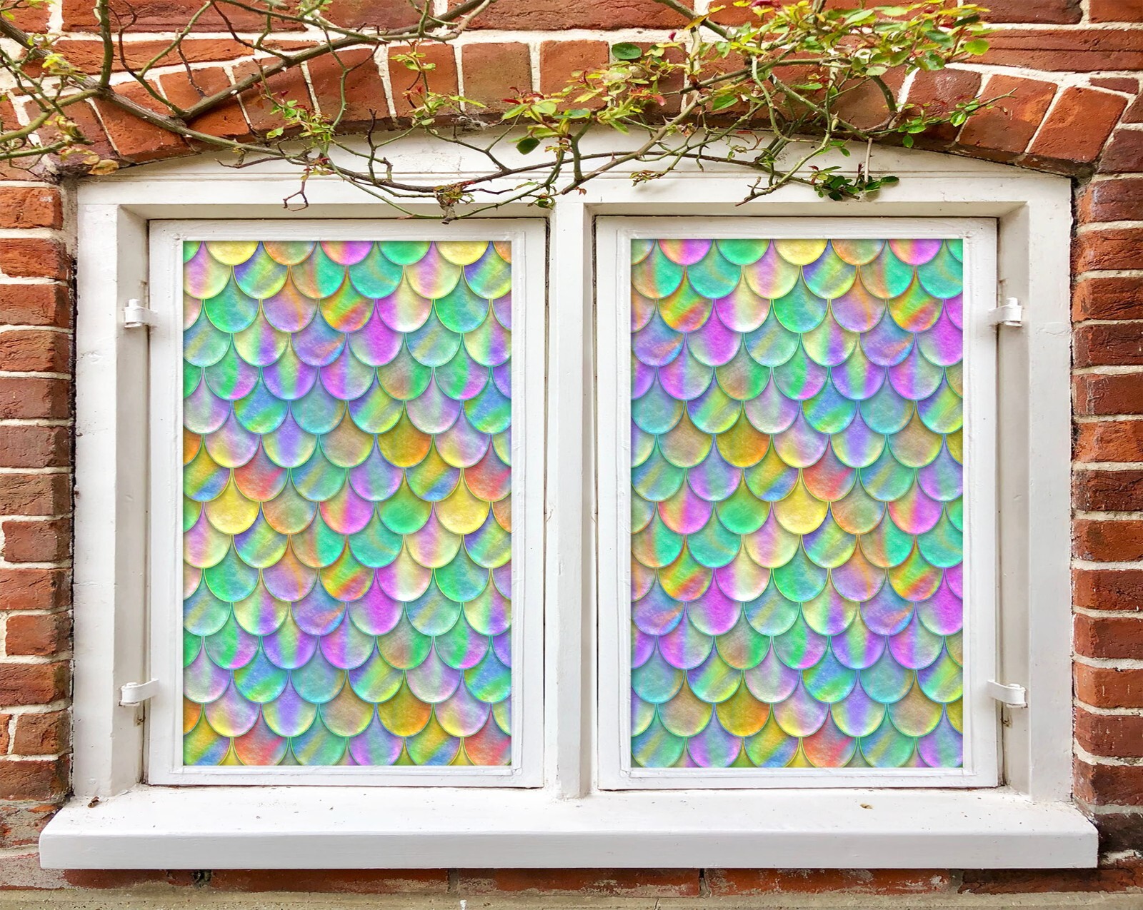 3D Scale Pattern A288 Window Film Print Sticker Cling Stained Glass UV Sinsin
