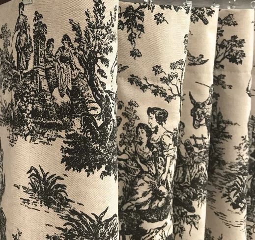 Toile Curtains French Colonial Drapery Panels Window Treatments Home Decor
