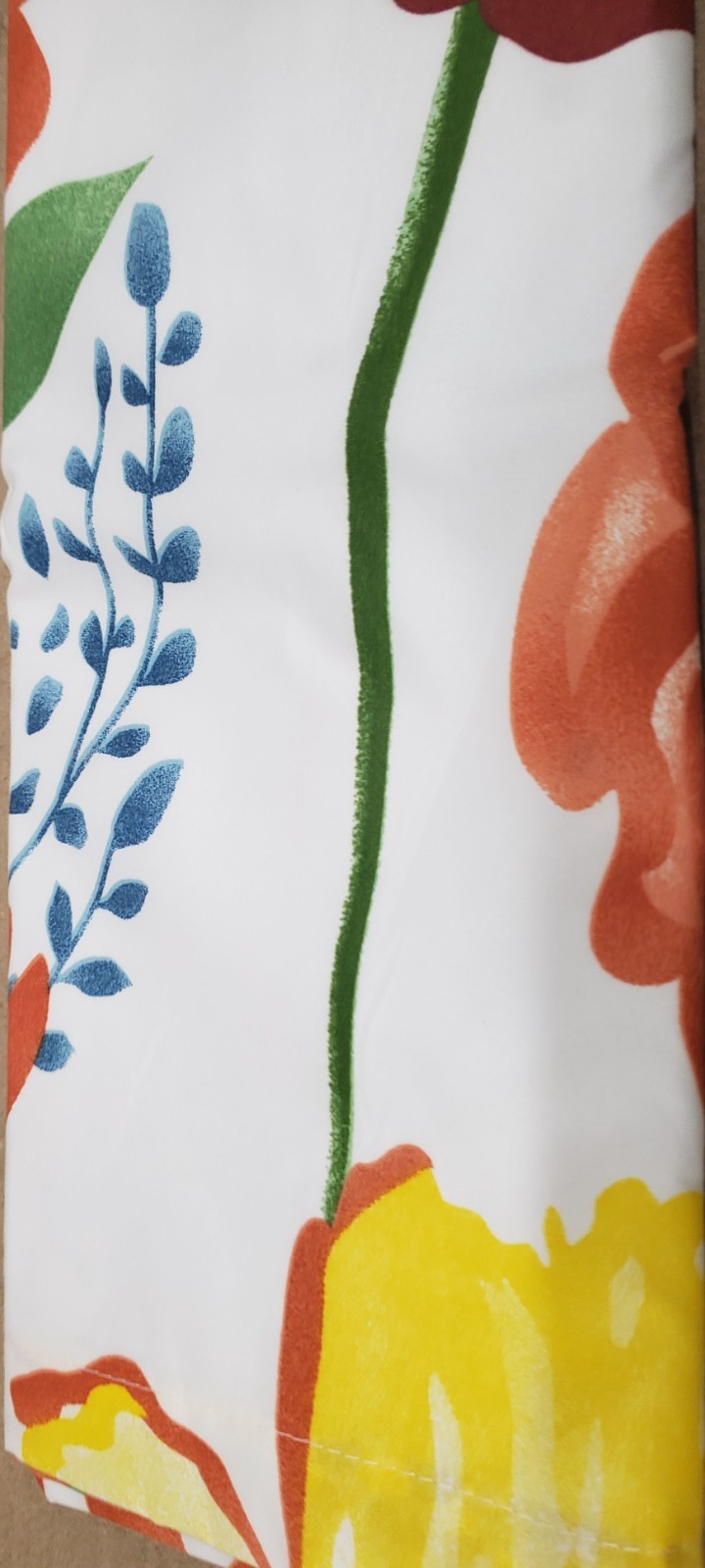 1 Fabric Printed Valance (16″x54″)(no tiers) FLOWERS & LEAVES,GARDEN DELIGHT, LK
