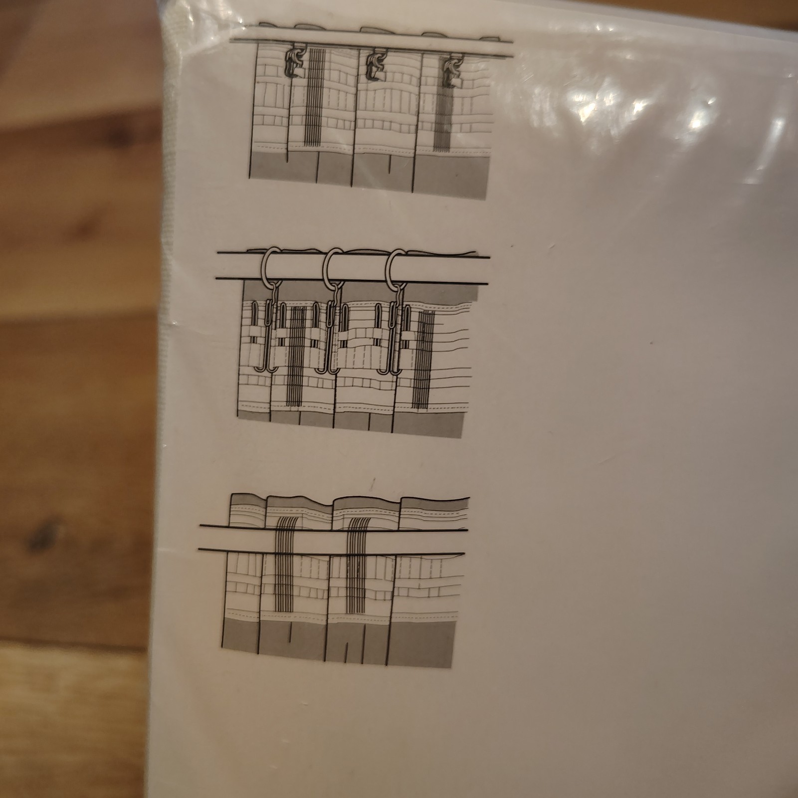 One Pair Ikea Ritva Ivory Cotton Curtains/Drapes (57/118) NEW