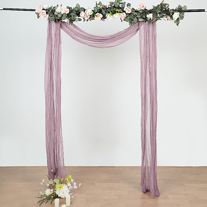 20 ft VIOLET AMETHYST Cheesecloth Cotton Fabric Wedding Arch Drape CURTAIN