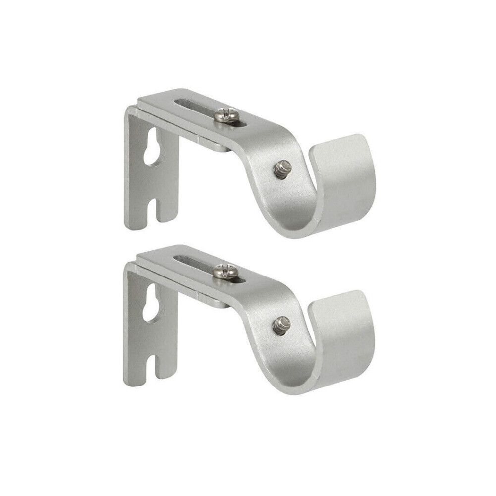 US 4-8 Pc Adjustable Curtain Rod Wall Bracket Hooks anchors Window Frame Holders