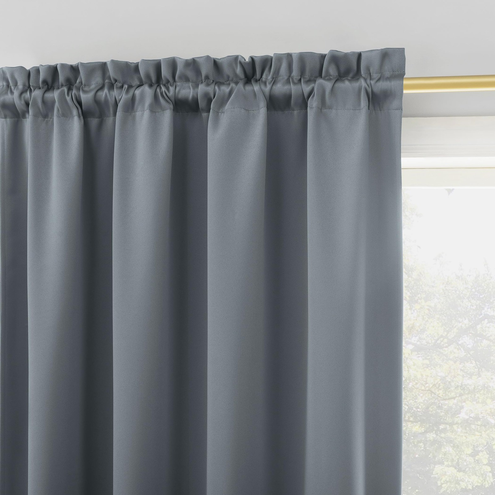 Energy Saving Blackout Curtain Panel, Denim Blue, 40″ W x 63″ L