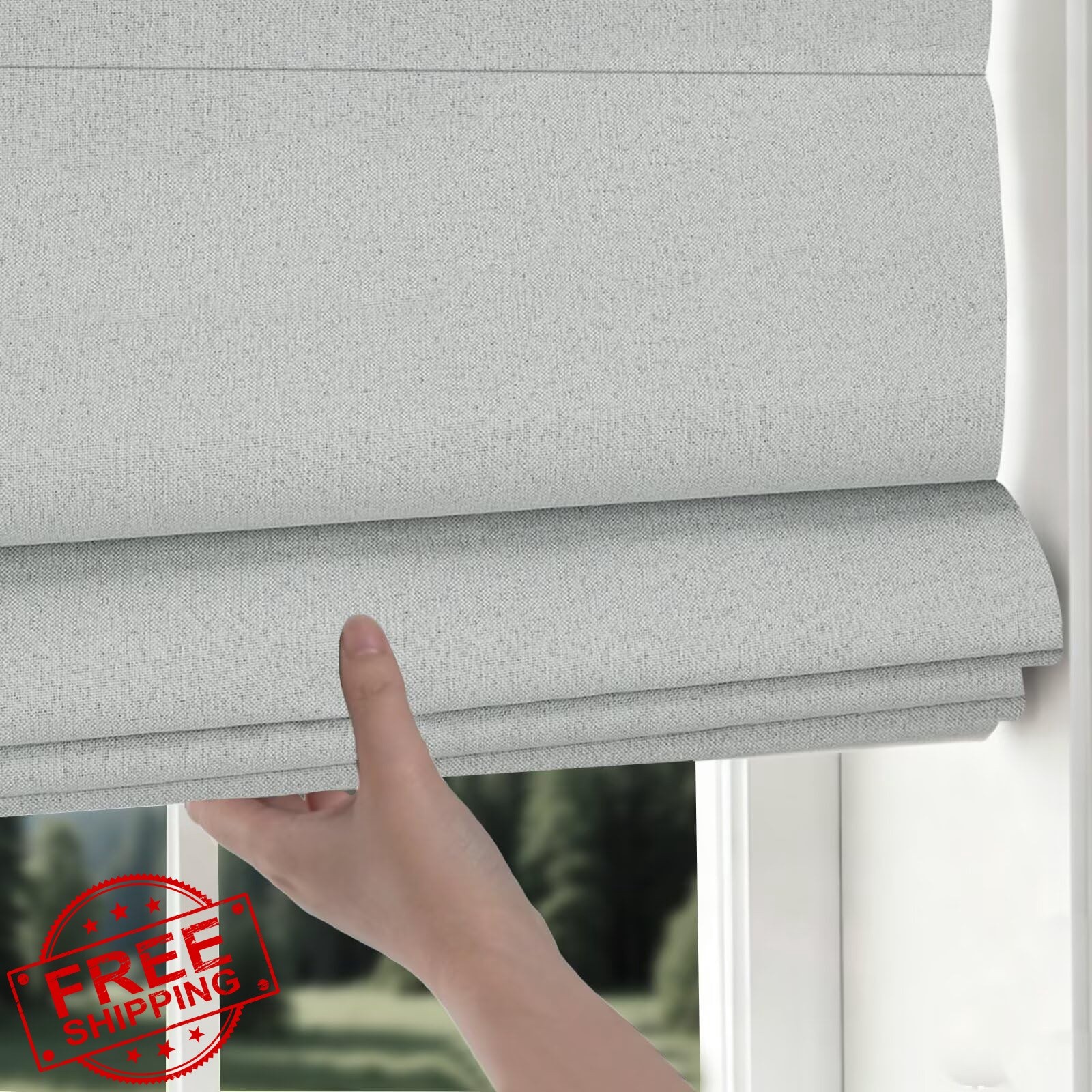 Changshade Off White Blackout Shade 32.5″W x 64″H