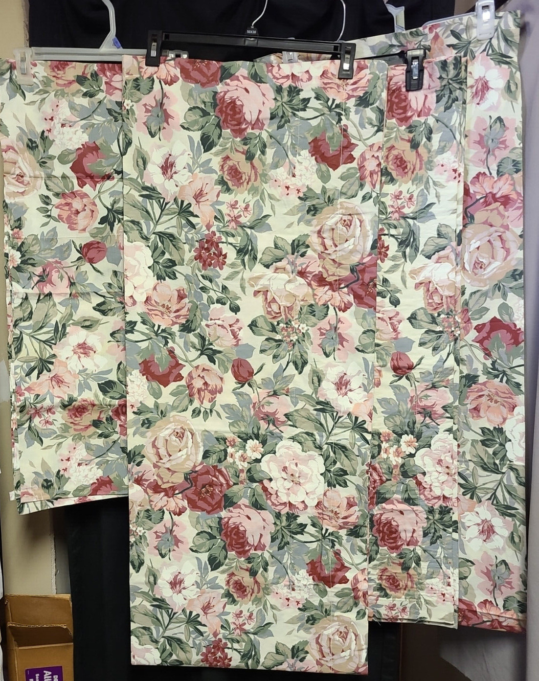 Drapery Items Made From Croscill Rose Arbor 2 Blouson and 2 Regular Valance