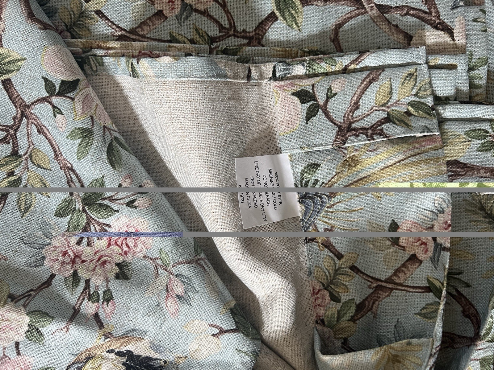 Envogue Floral Birds Curtains 37″ x 96” Floral Panels Rod Pocket Panel Pair(2)