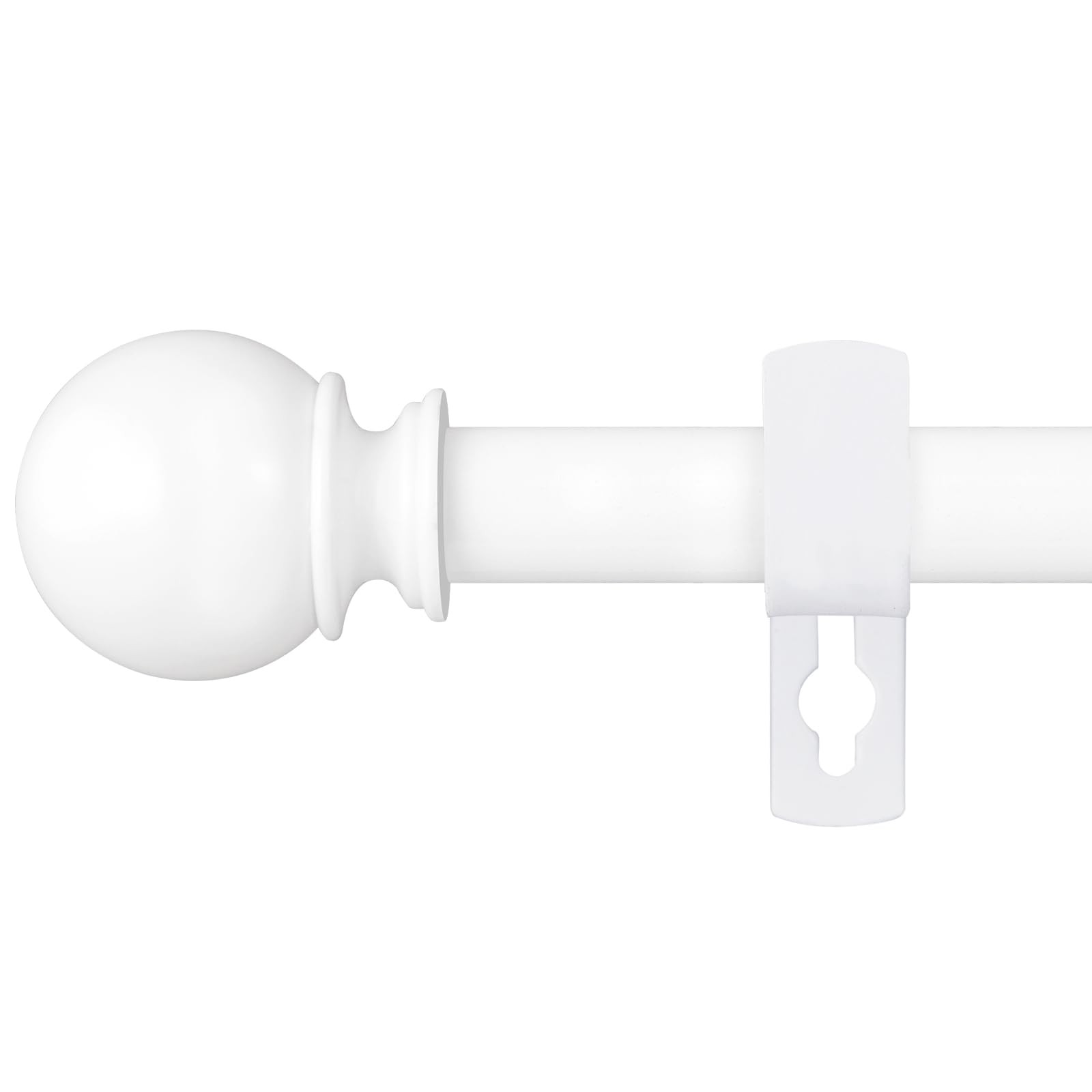 White Curtain Rods for Windows 28 to 48 Inch, 5/8″ 28-48″(1 Pack),
