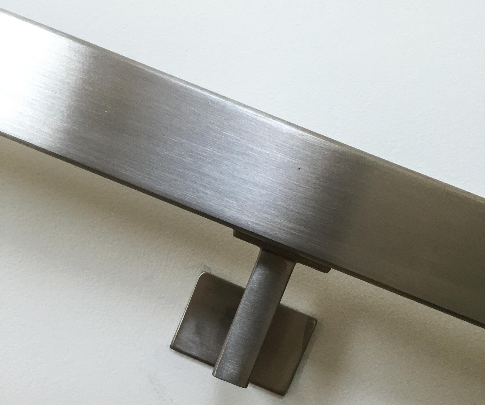 Stainless Steel Handrail Wall Bracket Square for Flat Bottom Tube Slim