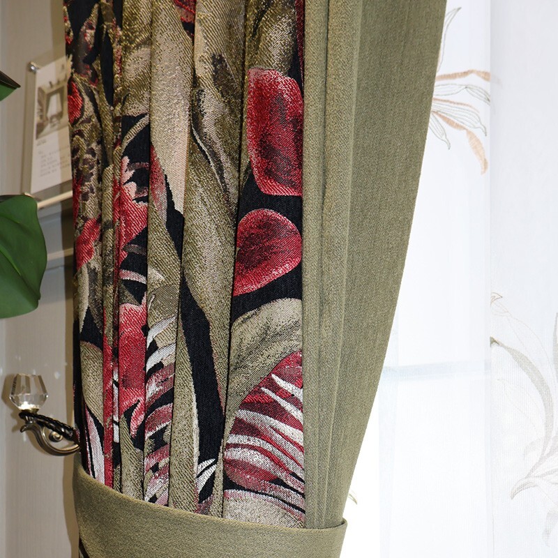 high-grade American jacquard cloth valance blackout curtain tulle drape C1950