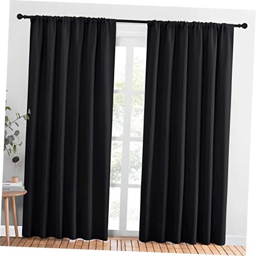 out Curtain Blinds – Solid Thermal Insulated Window 70 in x 84 in (W x L) Black