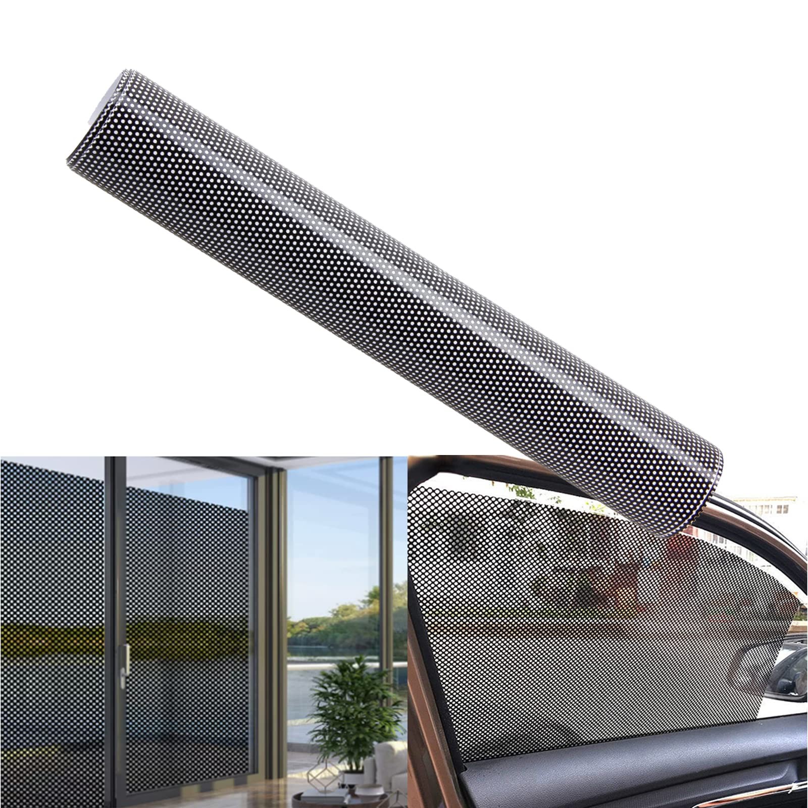 Perforated Vinyl Window Film Black to Prevent Bird Strike,Perforated Black Vi…
