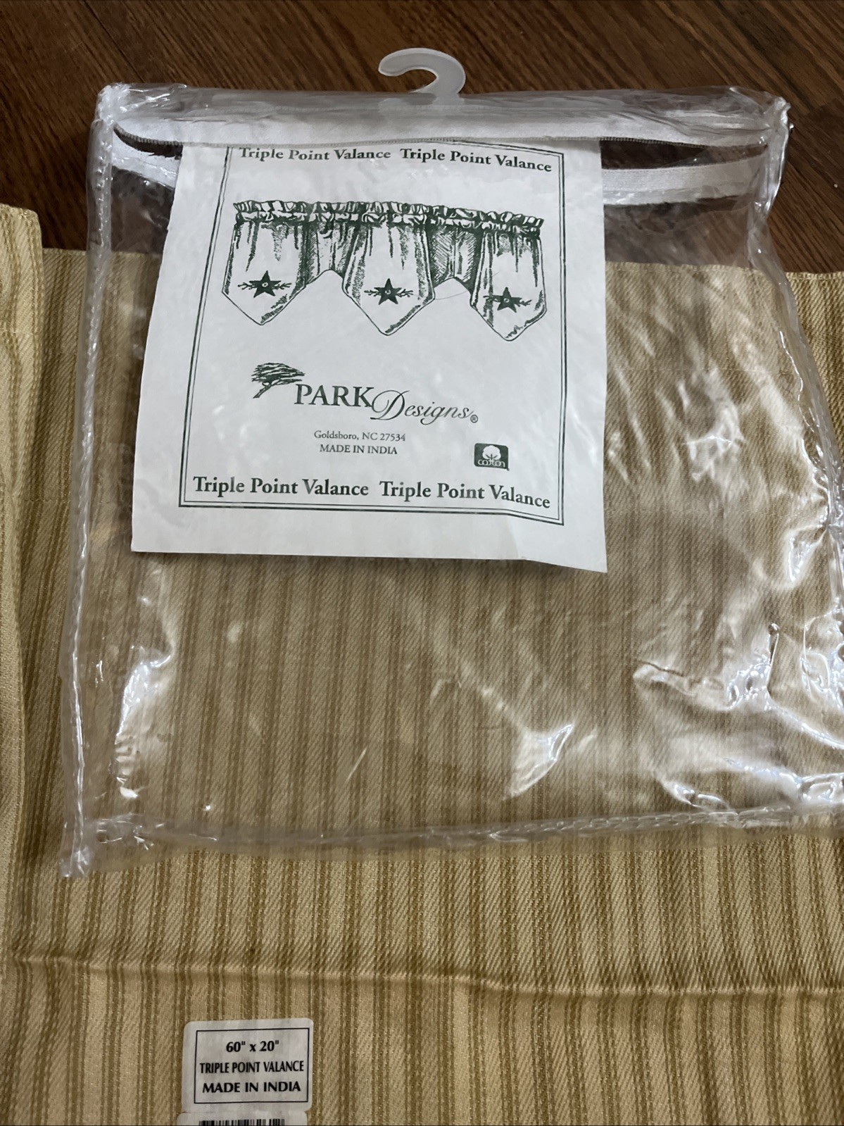 Lined Triple Point VALANCE Farmhouse Park Design Primitive Star Vine 60×20 Strip