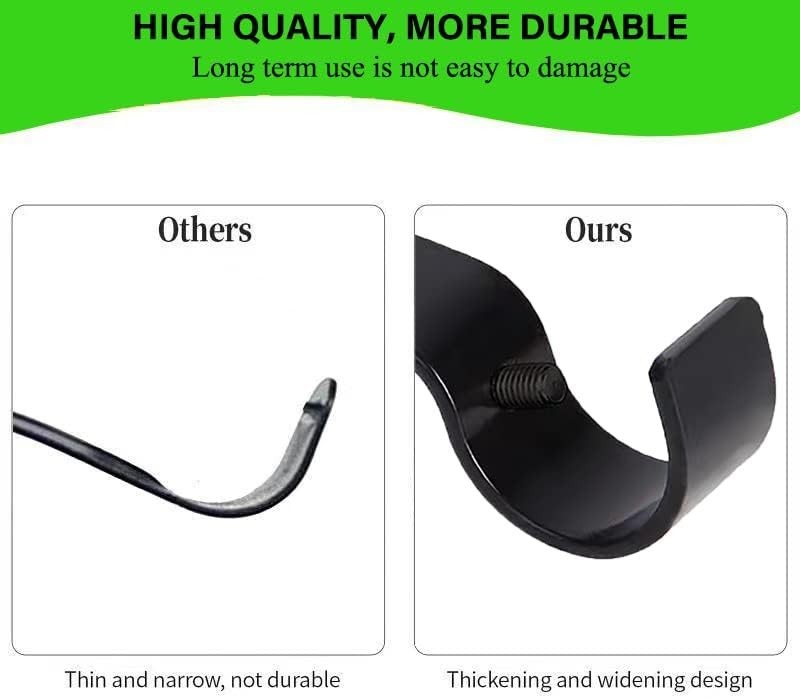 Curtain Rod Brackets 2 Pack 1 Inch Adjustable Heavy Duty Wall Mount Holders B…