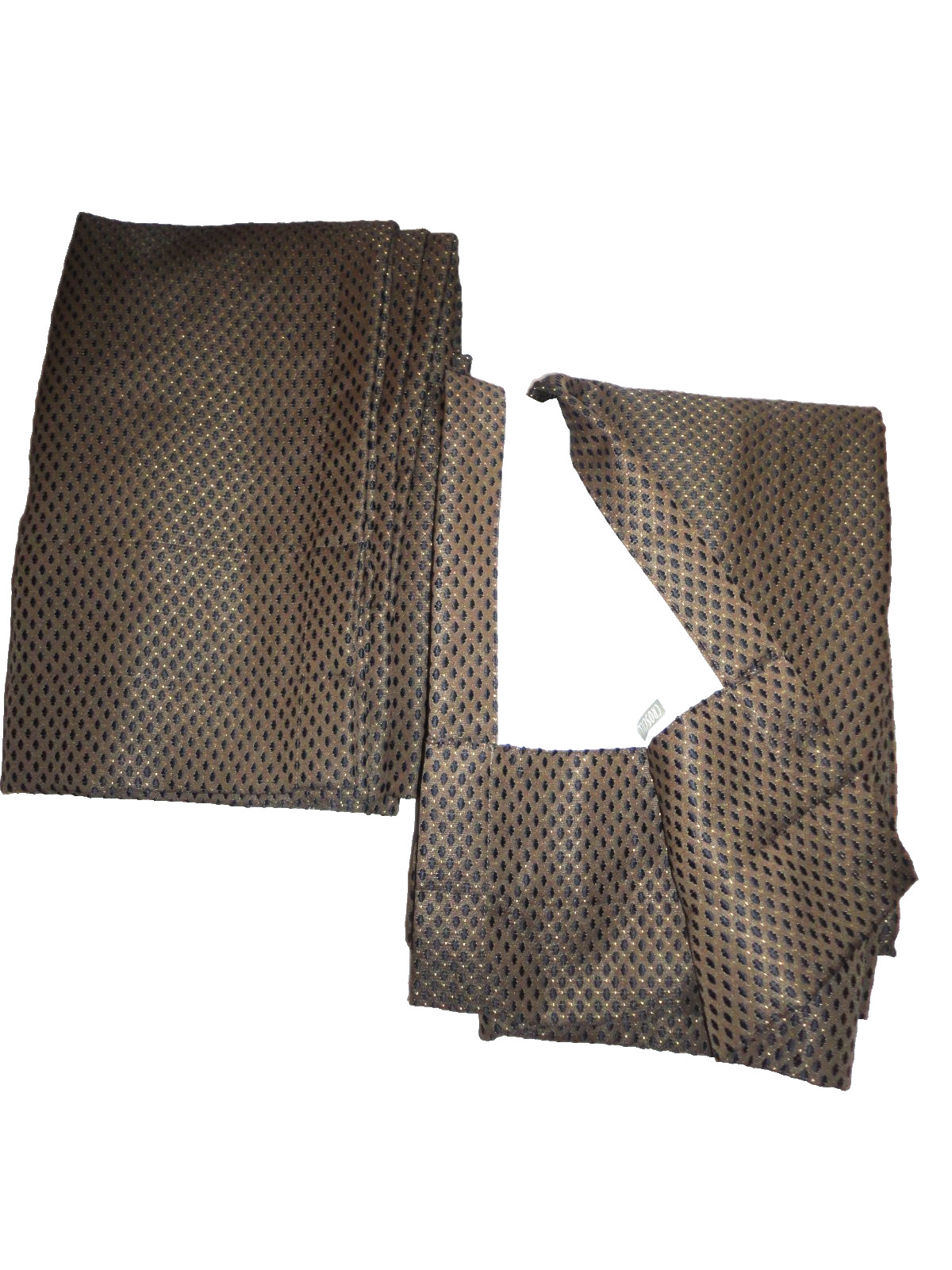 CROSCILL SEBASTIAN BLUE gold diamond dots (2) LINED curtains PANELS 39X84