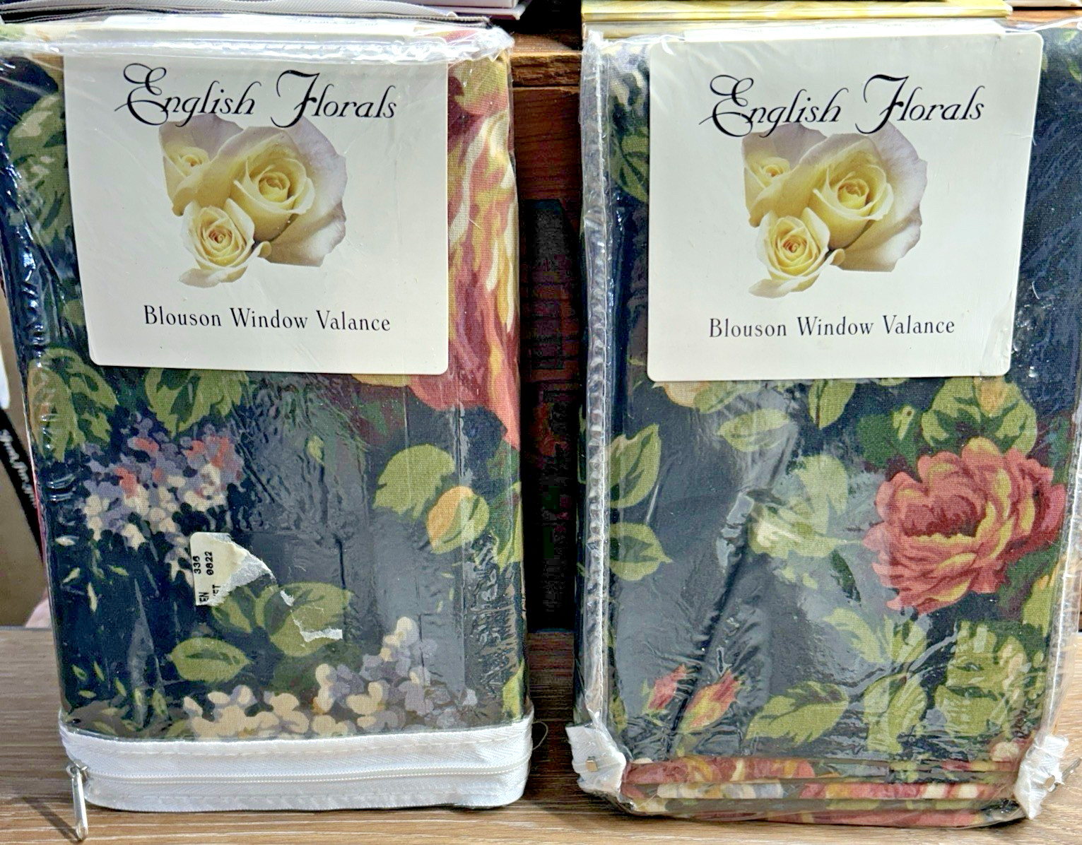 2 NOS Target Floral Blouson Window Valances 84×15” Set Vintage 2000s Made USA