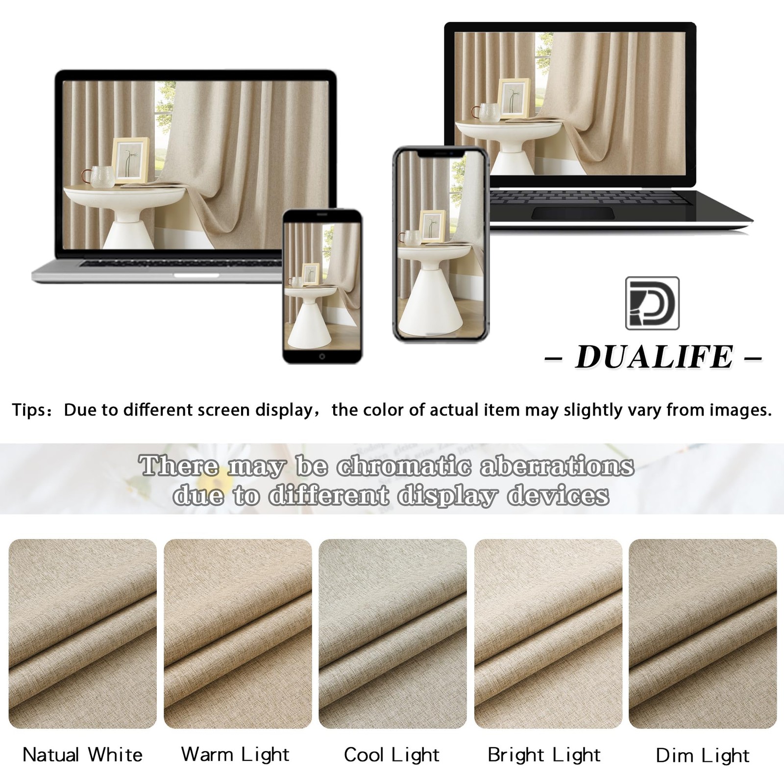 100% Blackout Curtains 120 Inches Long 10 ft Tall,Extra Long Curtains Linen T…