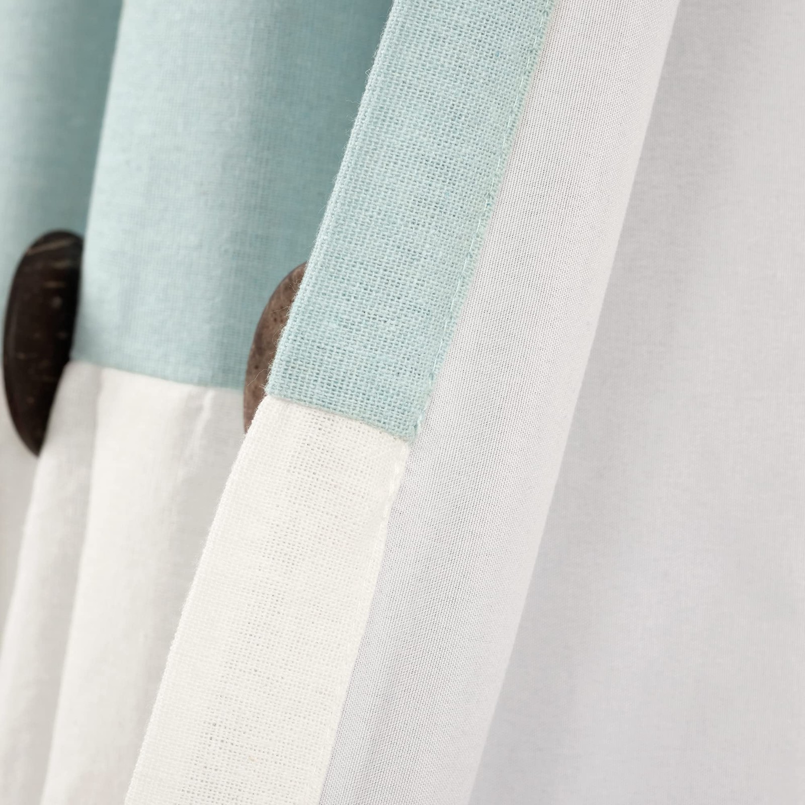 Lush Decor Lush Linen Button Window Curtain Panel Single 40 W X 84 L – – –