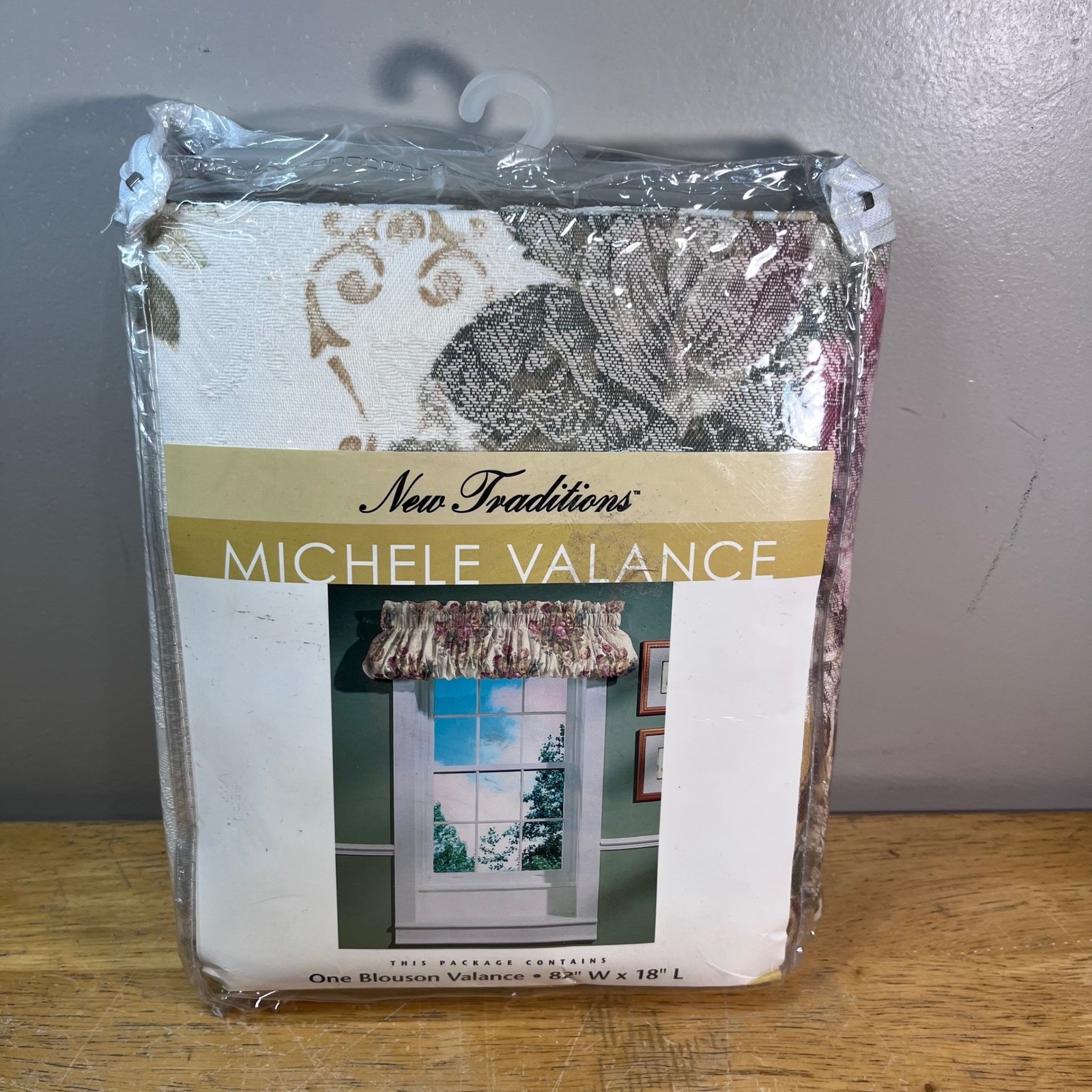 New Traditions Michele Blouson Valance Floral Multi 82×18 Vtg Sears NIP