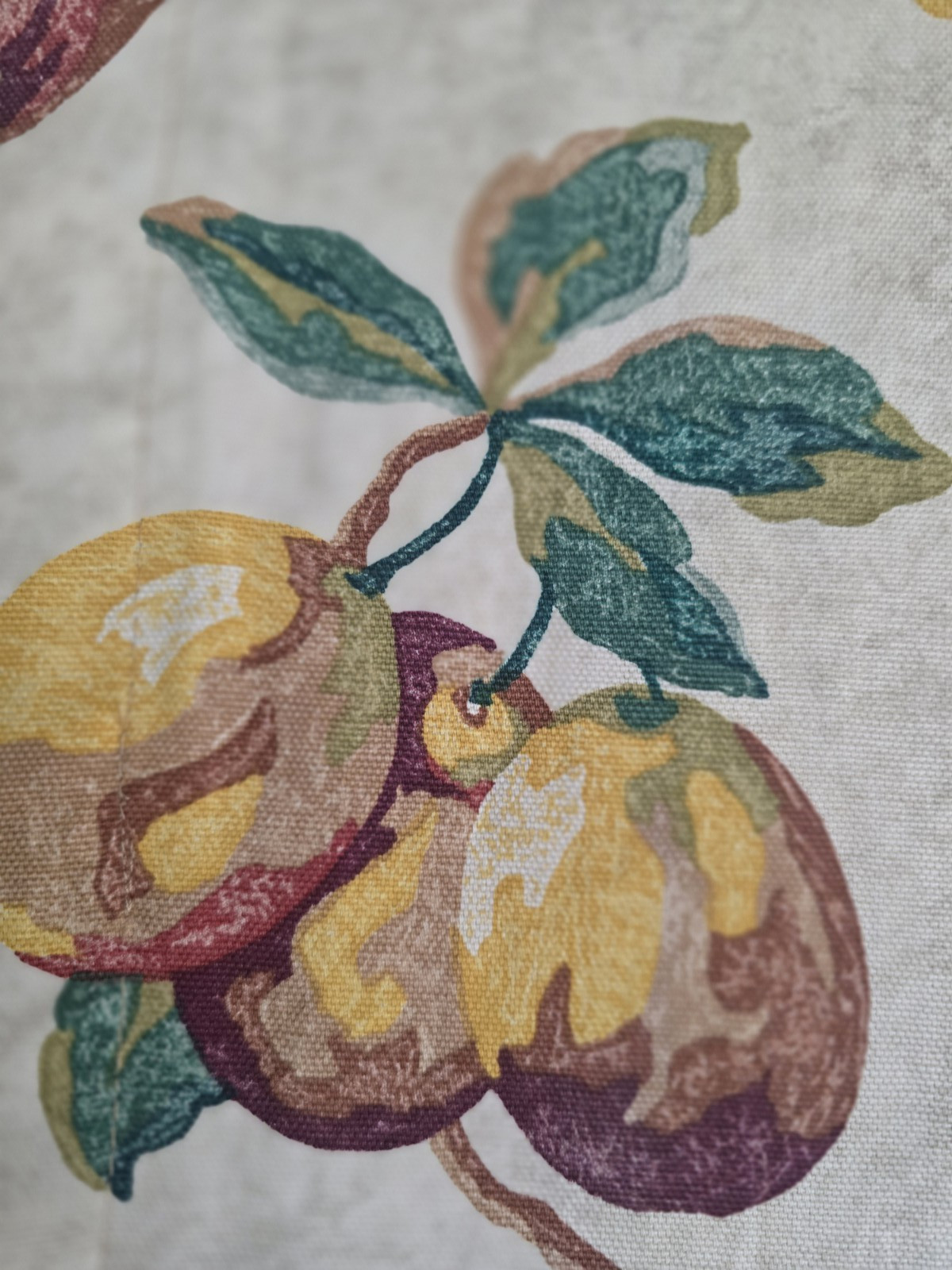 Set of 4 Extra-wide Custom Fruit Print Drapery Panels – Heavy Decorator Fabric