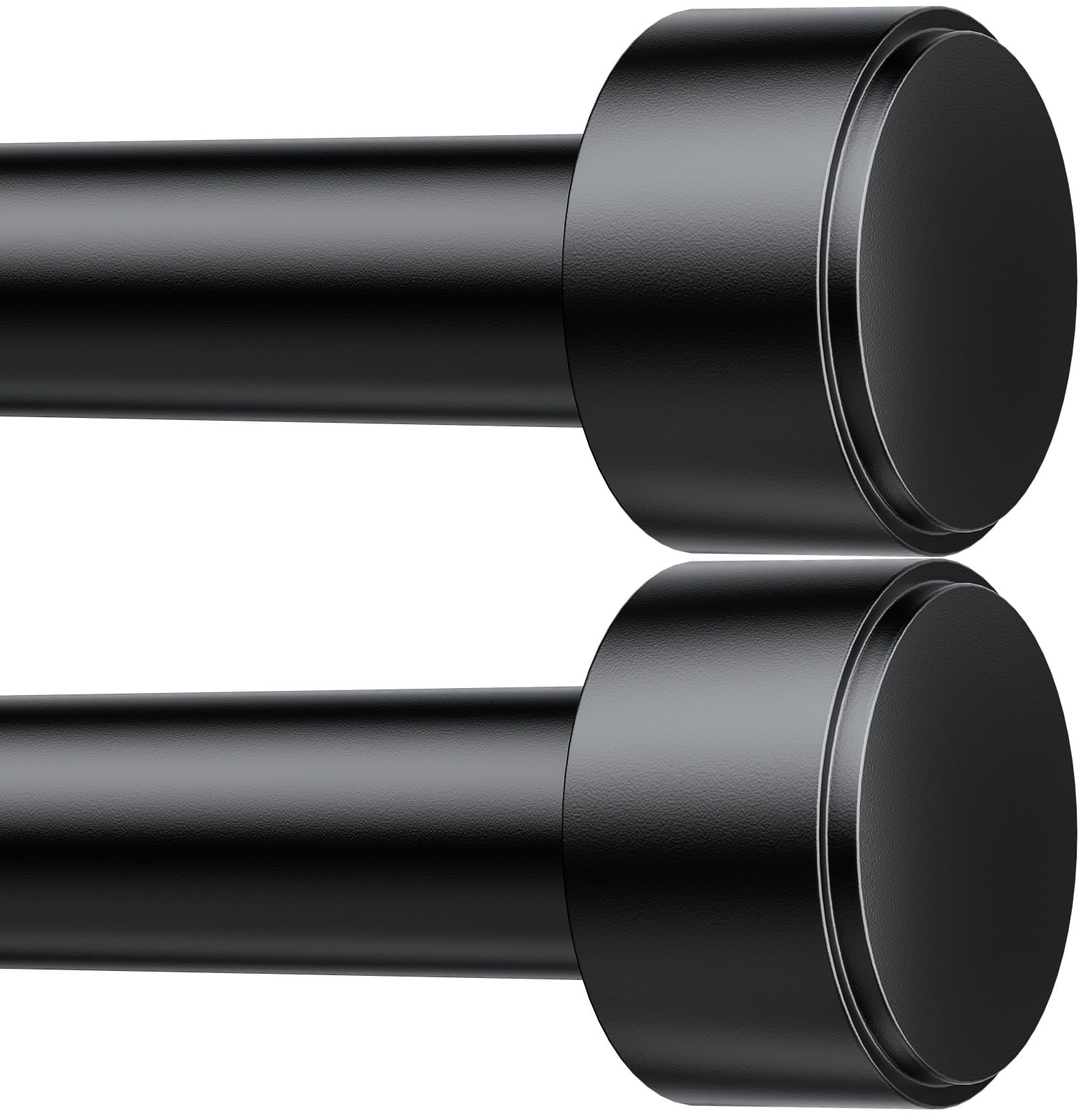 2 Pack Curtain Rods for Windows 32-96 Inch, 1 Inch 32″-96″/2 Pack, Black