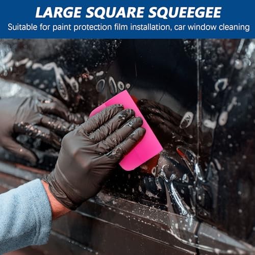 4 Pcs PPF Squeegee Soft Silicone Rubber Scraper, Anti Scratch TPU Coating