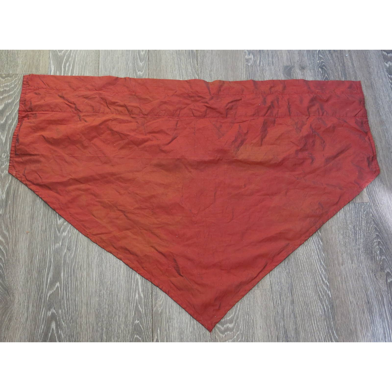 Vintage APRIL CORNELL Curtain Valence Swag Panel Pocket Rod Silk Blend Lined Red