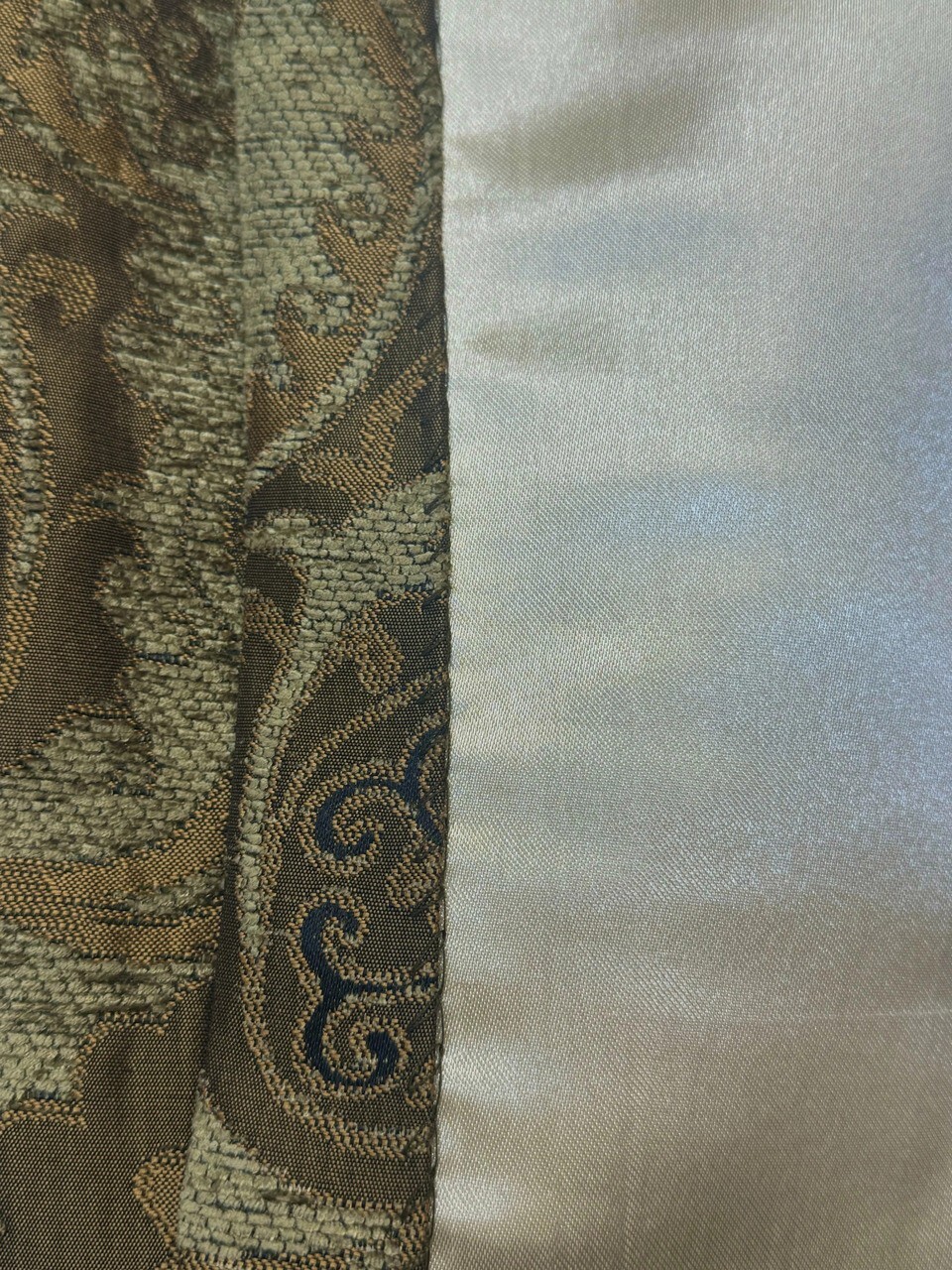 J1 Chenille Drapery Panel – Beige- Rayon/Polyester- 60″ Inches W x 96″ H-J2