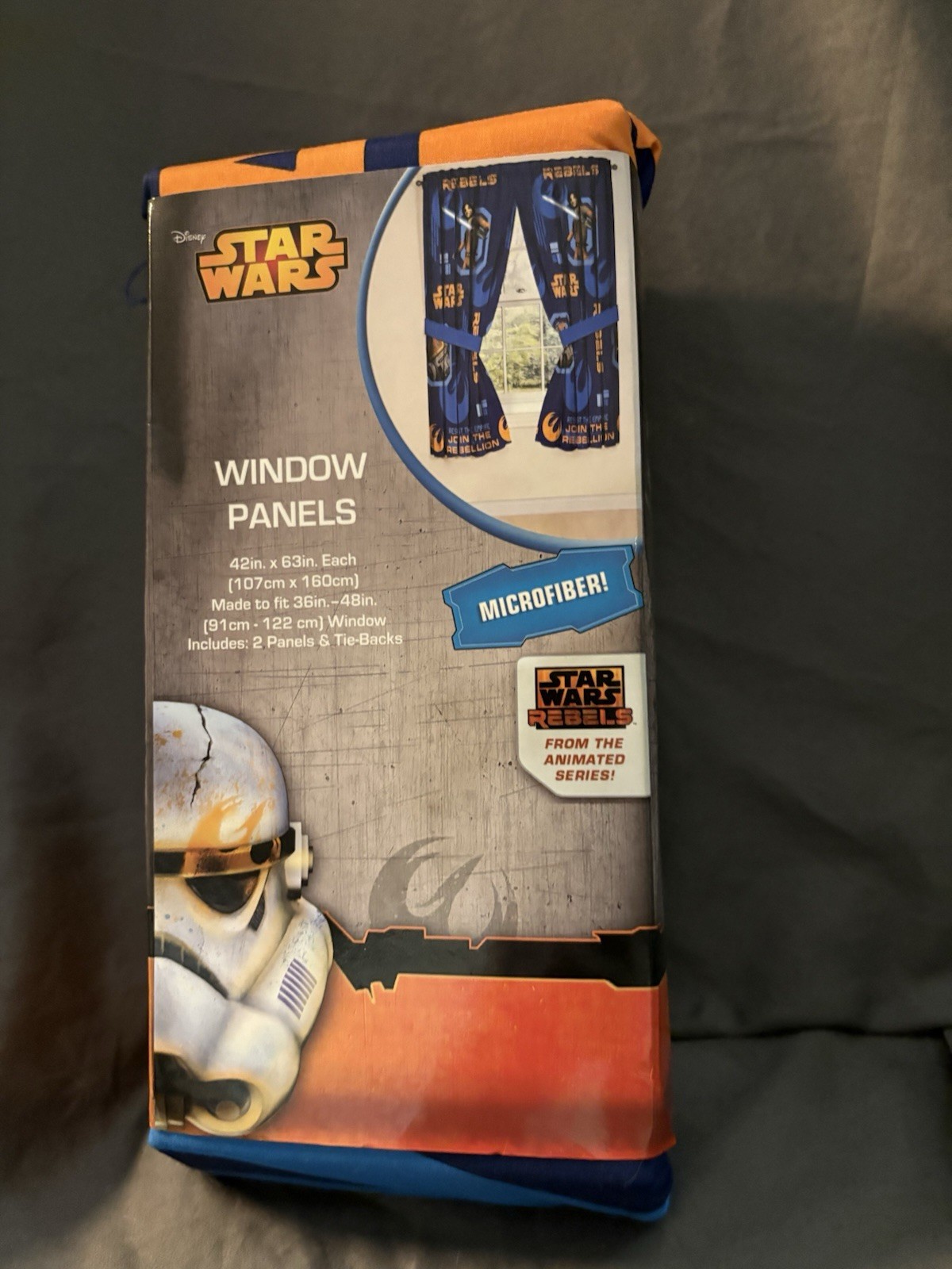 Disney Star Wars Microfiber Window Panels Set of 2 Panels – 42″ x 63″ Each NWT