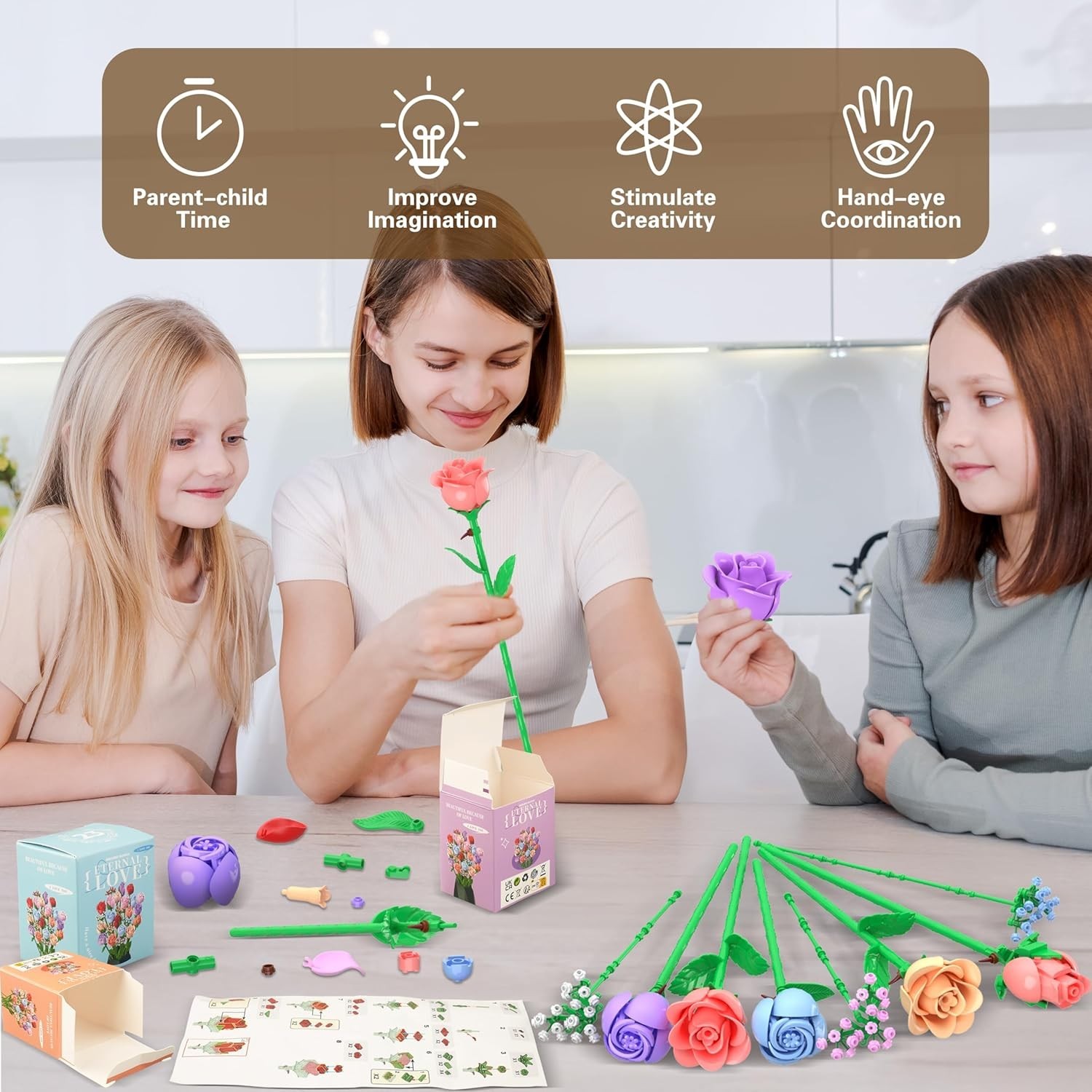 Flower Bouquet Advent Calendar 2025 for Adults Teens Kids, 24 Days Flower Bouqu