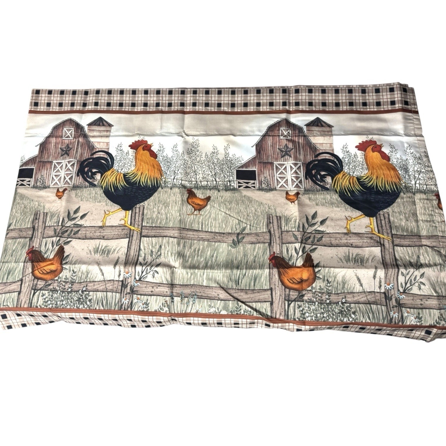 Avanti Linens Farm Ruffled Valance Curtains by Linda Spivey 60” L x 18” W New