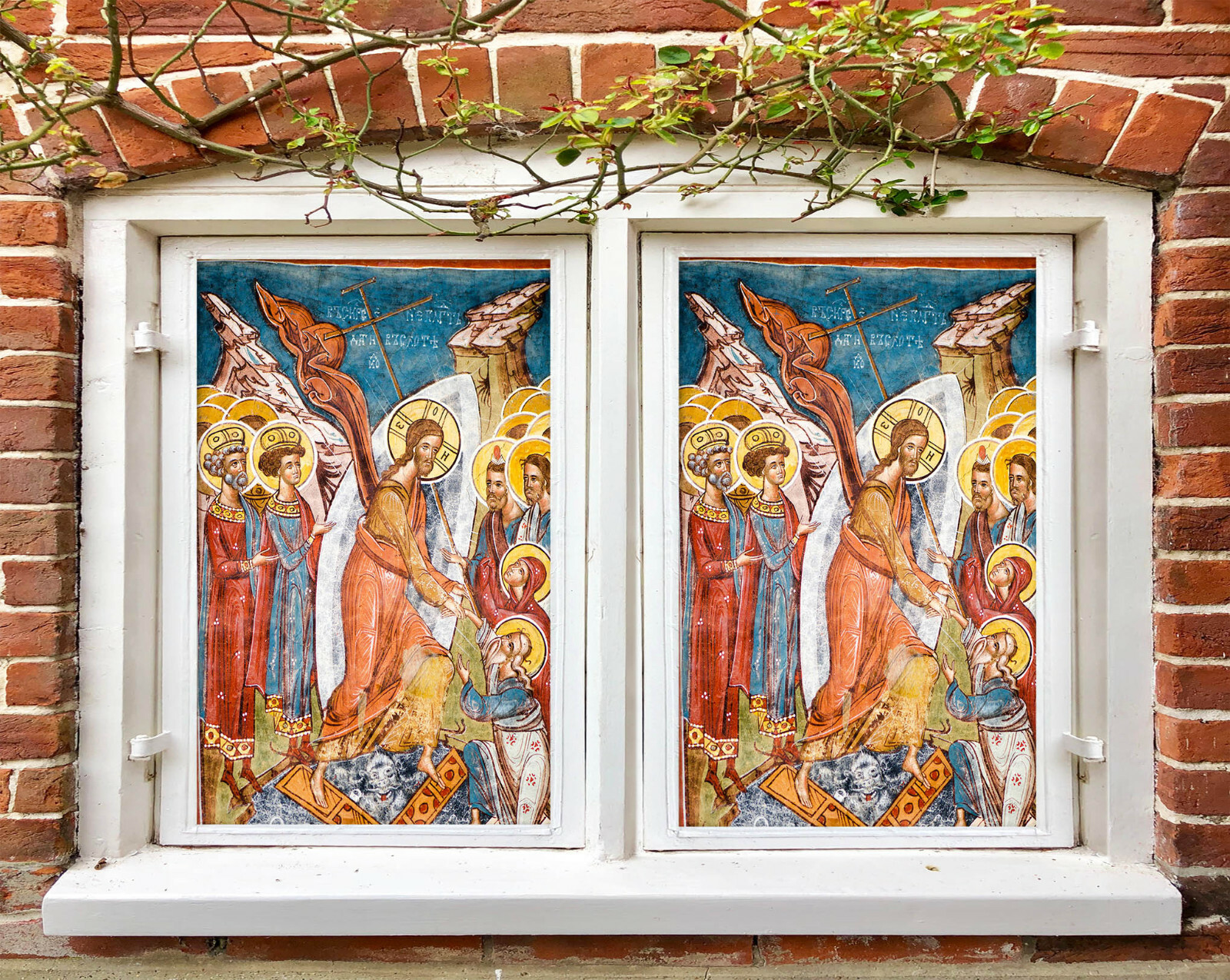 3D Faith Believers ZHUA422 Window Film Print Sticker Cling Stained Glass UV