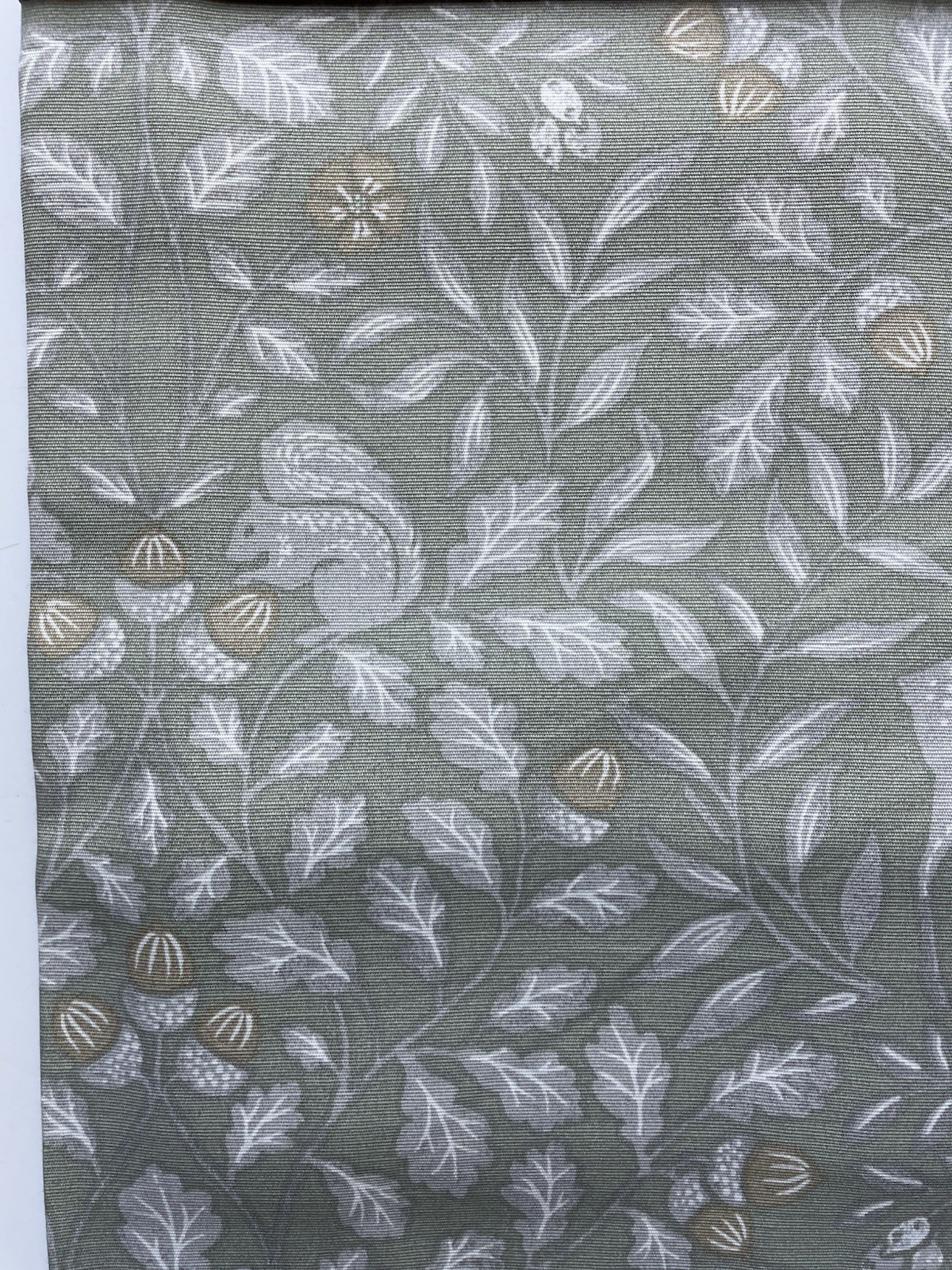 Laura Ashley ELDER FOREST 38”x96” Drapes Sage Green Cotton Blend 2 Panels NEW