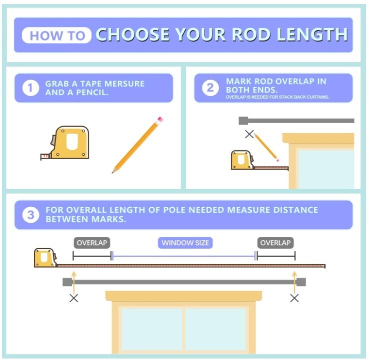 Curtain Rods For Windows 16 To 144 Inches Adjustable Length 1 Inch Diameter Wind