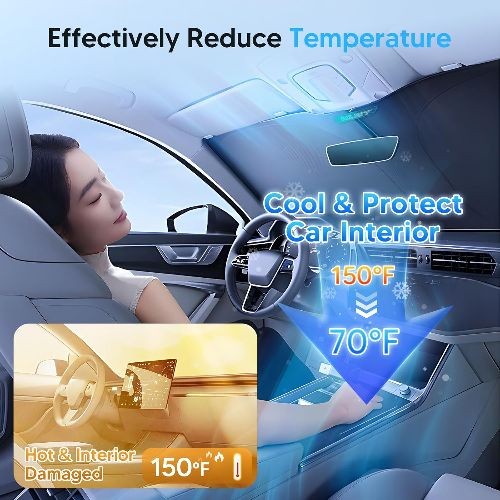 Custom Fit Windshield Sun Shade for 2021-2024 Accessories Window Sunshade Sun Vi