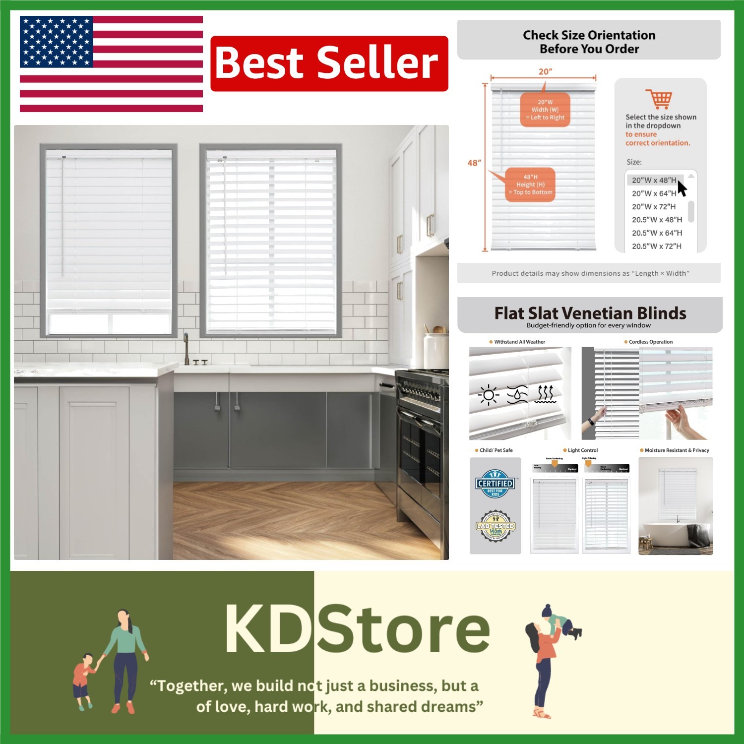 Sleek Semi-Sheer 2″ Cordless Vinyl Blinds 35″ W x 64″ H – Modern Aesthetic
