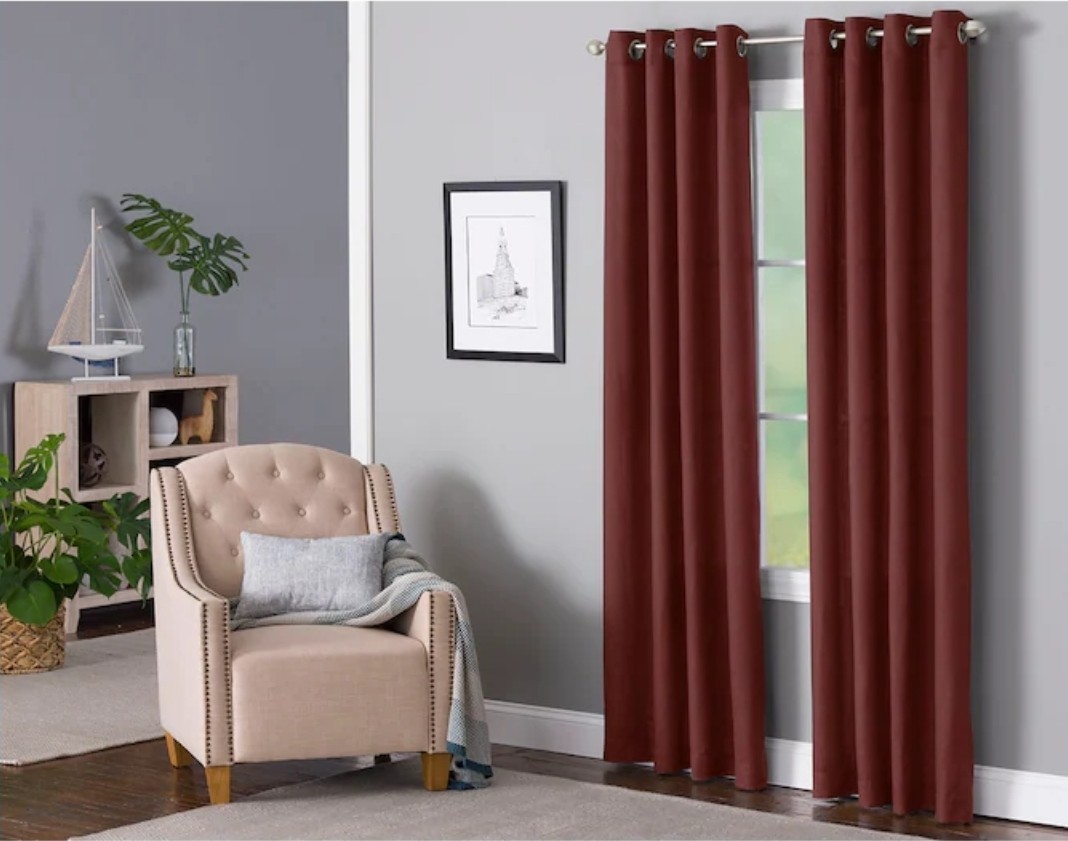 Style Selections | Delmar | Light filtering | Brick | 50x84in | #0953937