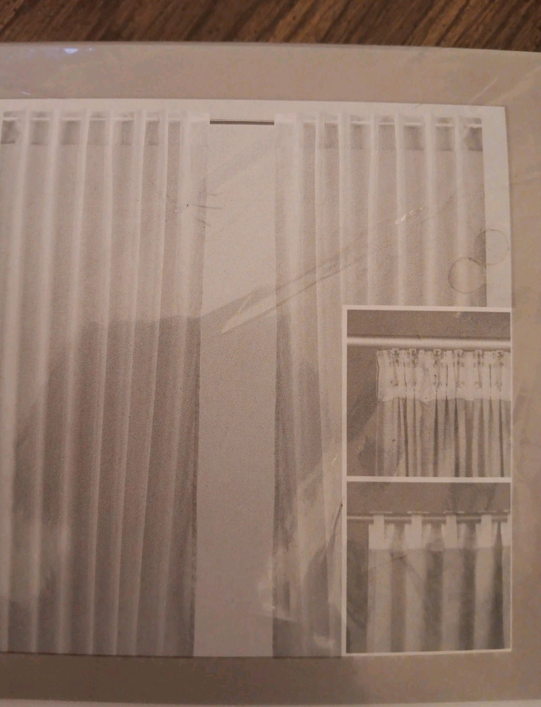 Ikea Curtain Panels Light Filtering VIVAN White 57″ x 98″ New Sealed 1 Pair