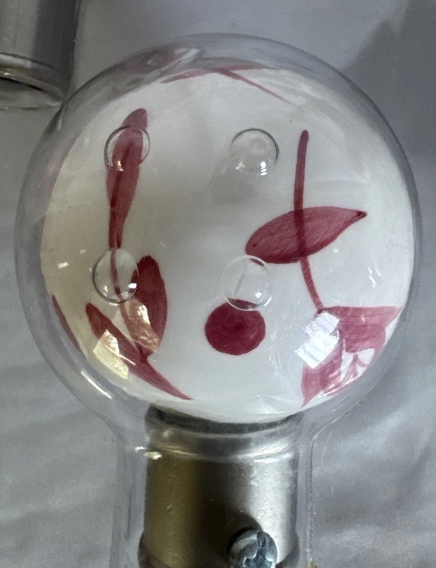 Vintage Set of 4 Pink Floral Finials 3.5” Diameter Each – New in Packaging