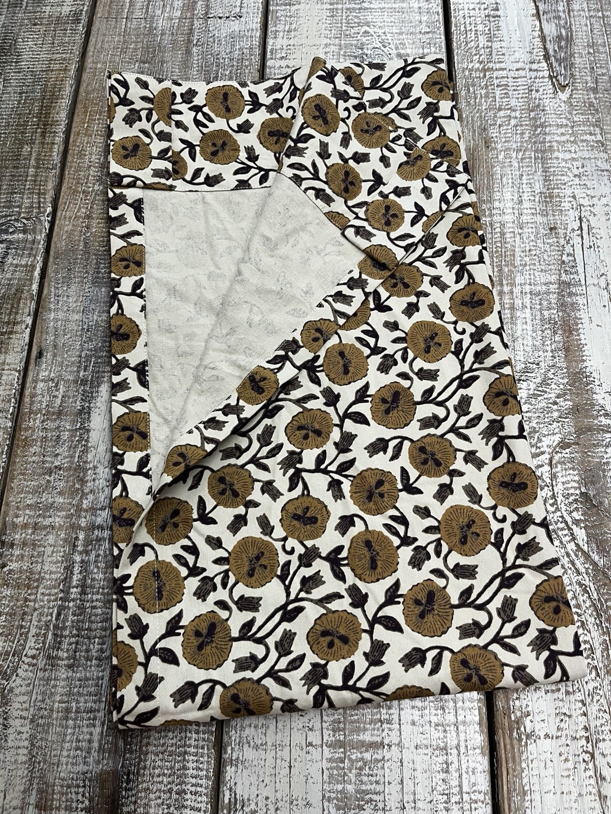 West Elm (1) Laney Floral Curtain Drape 48”x84” Unlined Honey Multi NWOT