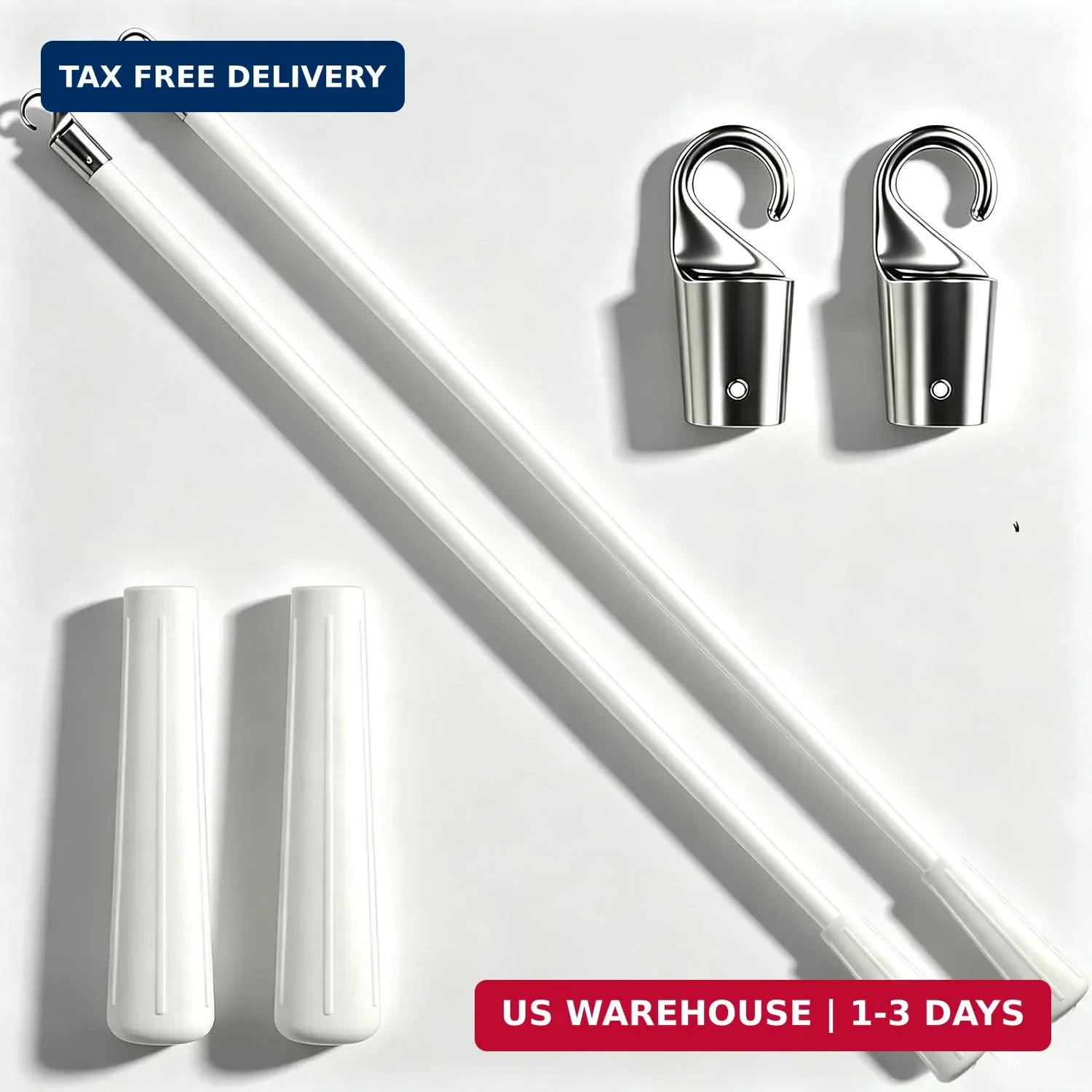 2Pcs 12in Blinds Long White Vertical Window Blind Tilt Wand Fiberglass Blind Rep